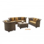 KT 15 – Saweda Sofa 3 Set with Brown Cushion