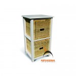 RU 01 - Rattan Unit 2 Drawers