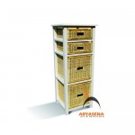 RU 03 - Rattan Unit 4 Drawers