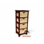 RU 06 - Rattan Unit 4 Drawers